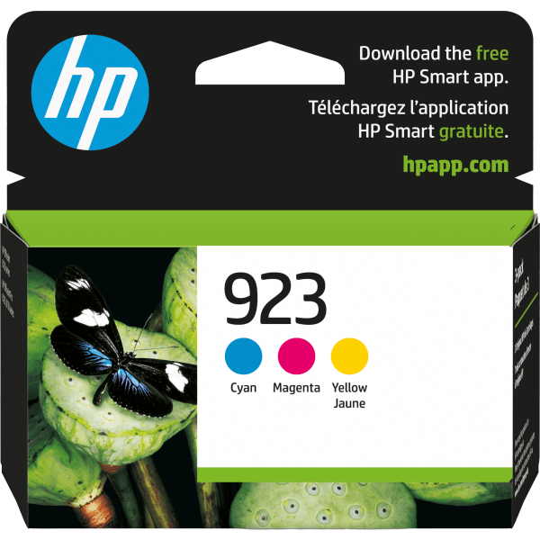 slide 1 of 10, Hp 923 Standard Yield Cmy Original Ink Cartridge 3-Pack, 1 ct