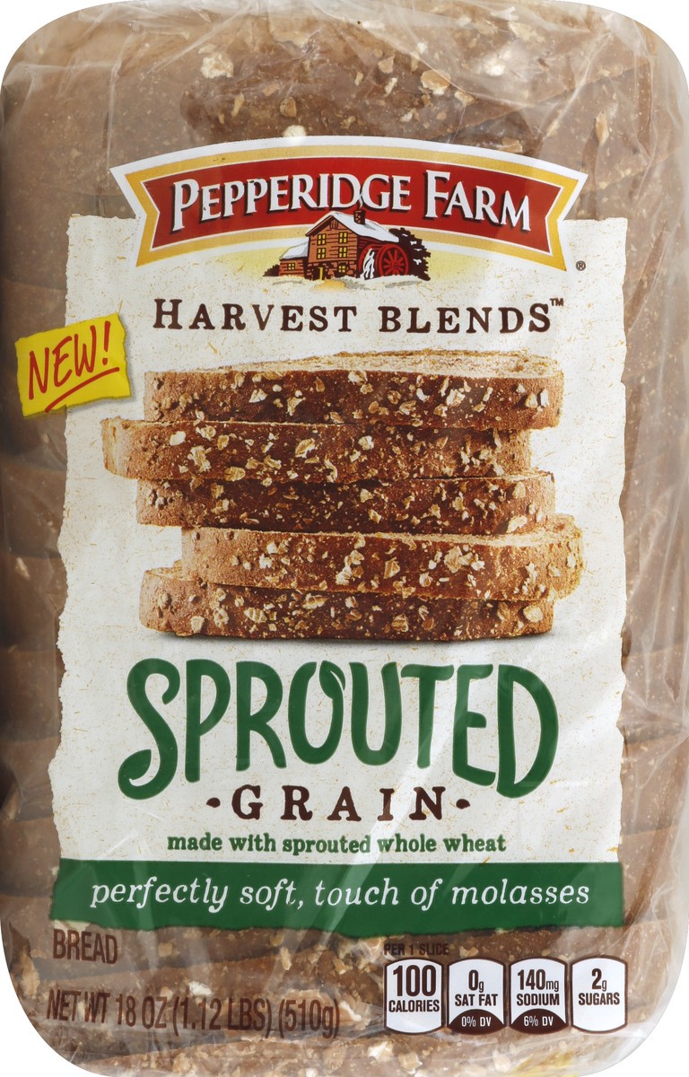 slide 3 of 6, Pepperidge Farms Sprouted Grains Bread Harvest Blends, 18 oz