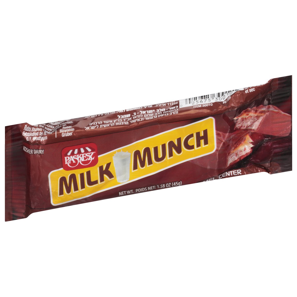 slide 6 of 9, Paskesz Milk Munch Chocolate Bar 1.58 oz, 1.58 oz