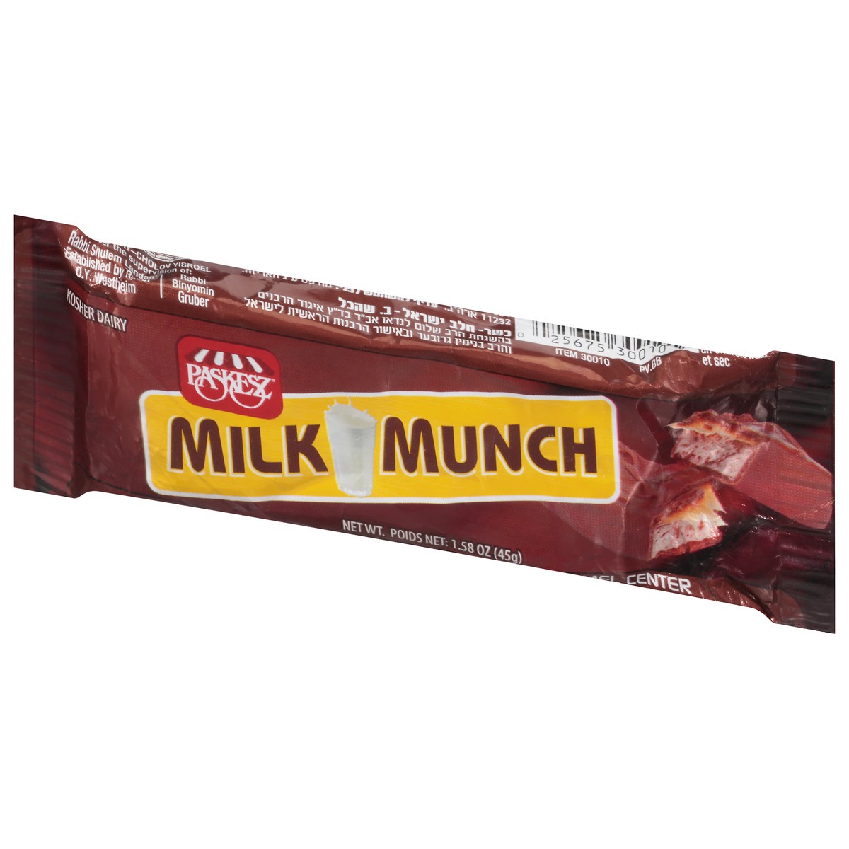 slide 7 of 9, Paskesz Milk Munch Chocolate Bar 1.58 oz, 1.58 oz