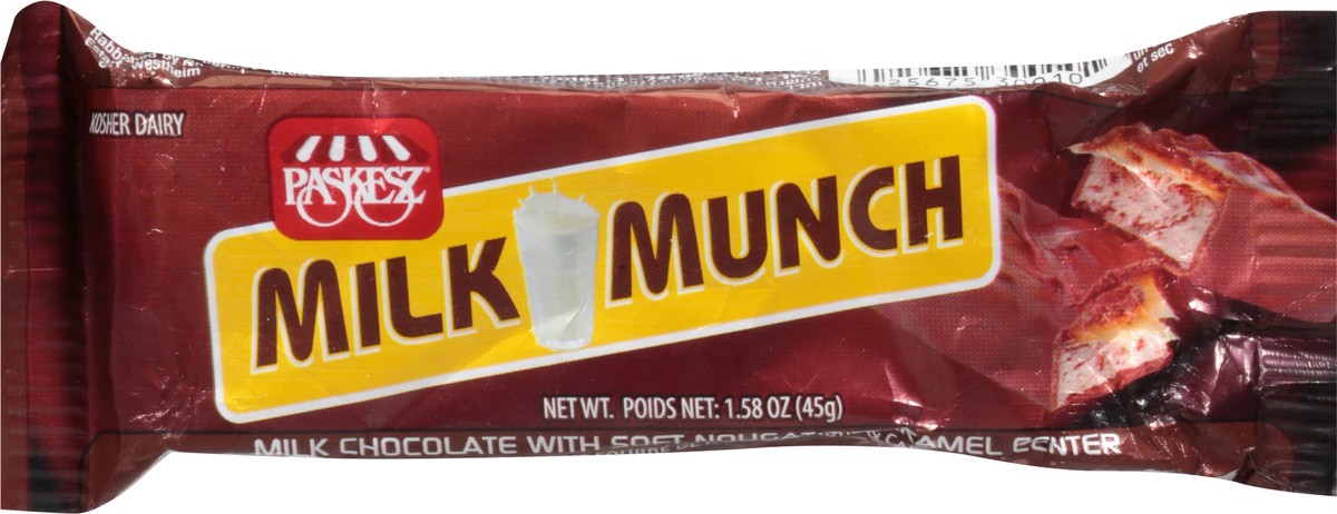 slide 2 of 9, Paskesz Milk Munch Chocolate Bar 1.58 oz, 1.58 oz