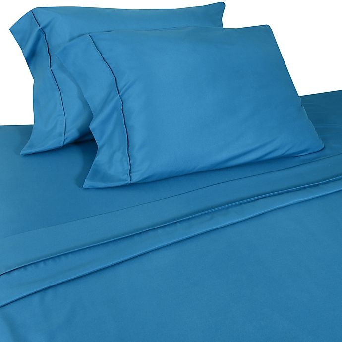 slide 1 of 1, Home Dynamix Micro Lush Microfiber Full Sheet Set - Blue, 1 ct