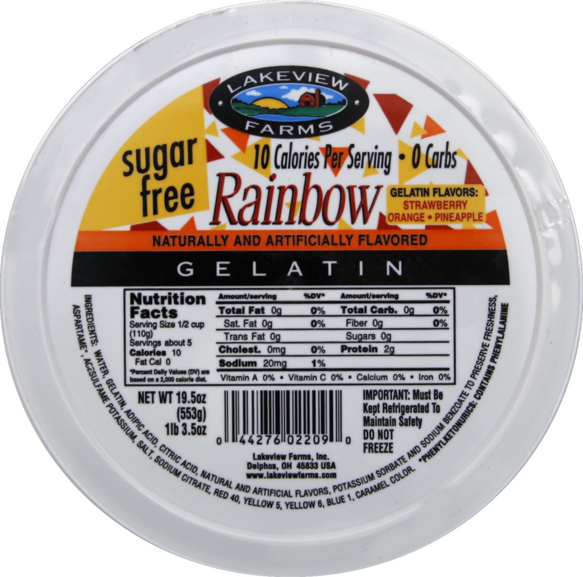 slide 1 of 3, Lakeview Farms Gelatin 19.5 oz, 19.5 oz