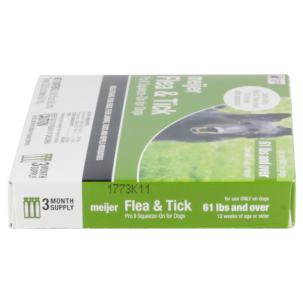 slide 16 of 21, Meijer Pro II Squeeze-On Flea & Tick for Dogs, 61+ lb, 3 ct