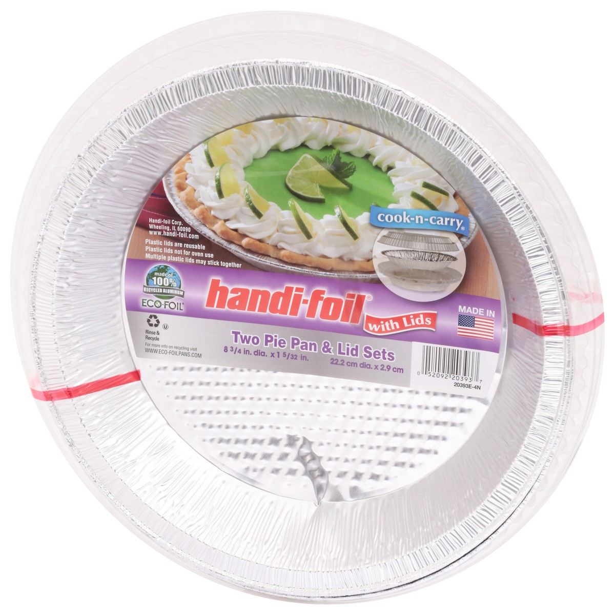 slide 3 of 9, Handi-Foil Pan &Lid Pie, 2 ct