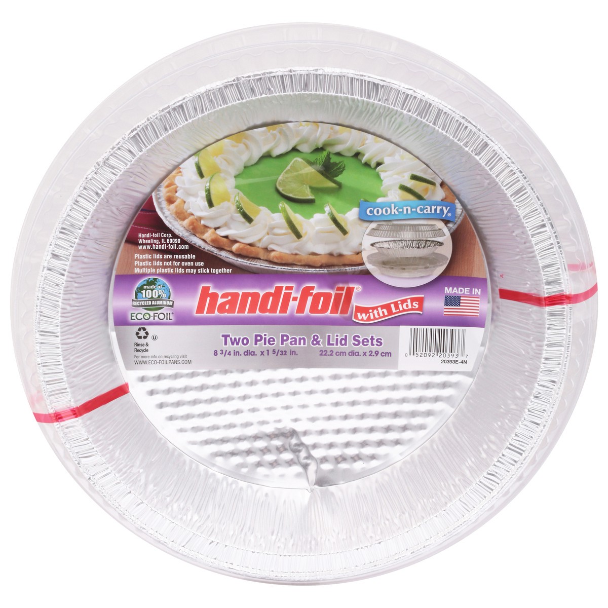 slide 1 of 9, Handi-Foil Pan &Lid Pie, 2 ct