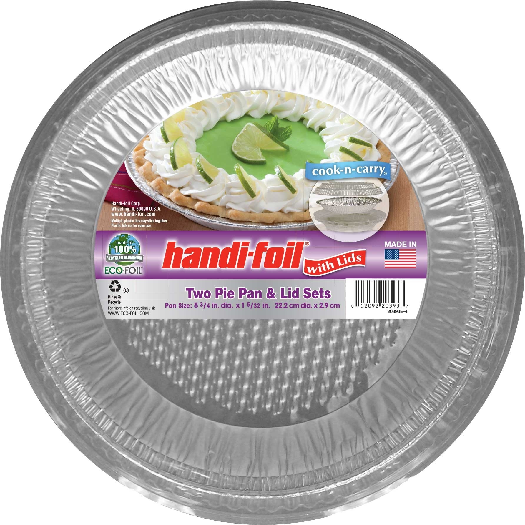 slide 1 of 2, Handi-foil Eco Foil Pie Pan Lid Sets, 2 ct