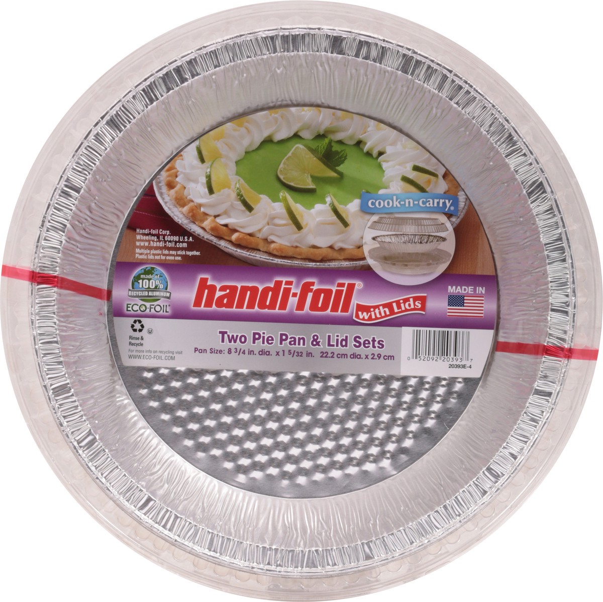 slide 9 of 9, Handi-Foil Pan &Lid Pie, 2 ct