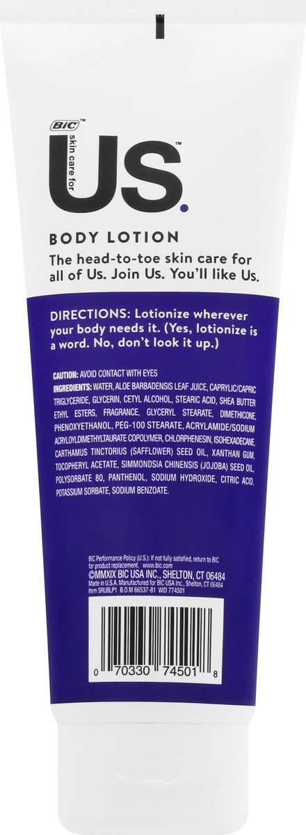 slide 7 of 12, BIC Us Ultra-Soothing with Aloe Body Lotion 8 oz, 8 oz