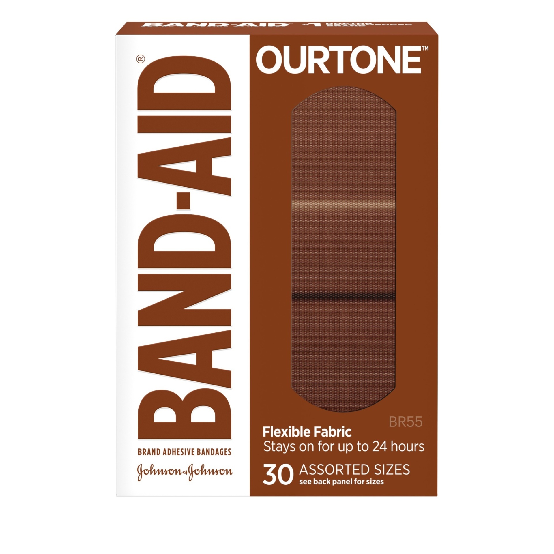 slide 1 of 1, BAND-AID Band Aid Our Tone Flex Bandages Asst, 30 ct