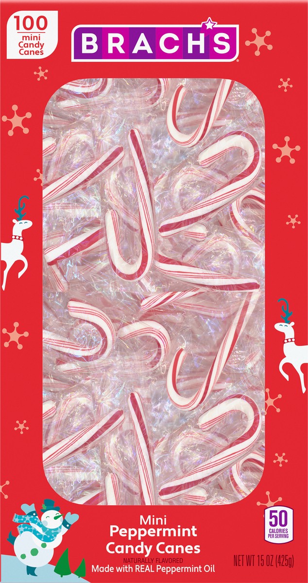 slide 8 of 9, Brach's Mini Candy Canes 15 Ounce 100 Count Box, 15 oz