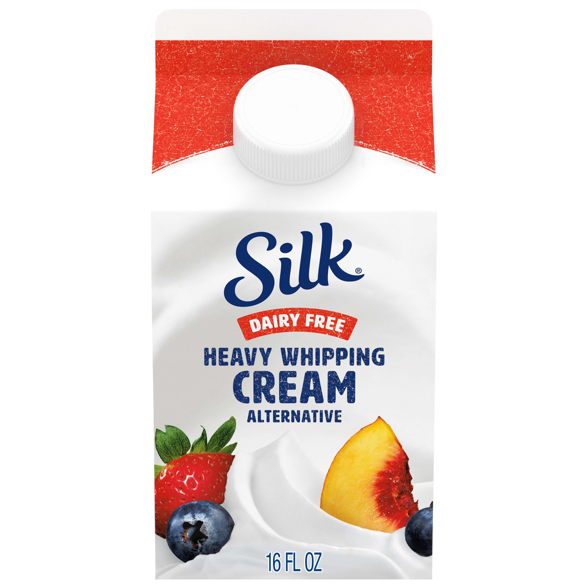 slide 1 of 5, Silk Heavy Whipping Cream Alternative, Smooth, Lusciously Creamy Dairy Free and Gluten Free Vegan Heavy Whipping Cream Substitute, 16 FL OZ Carton, 16 fl oz
