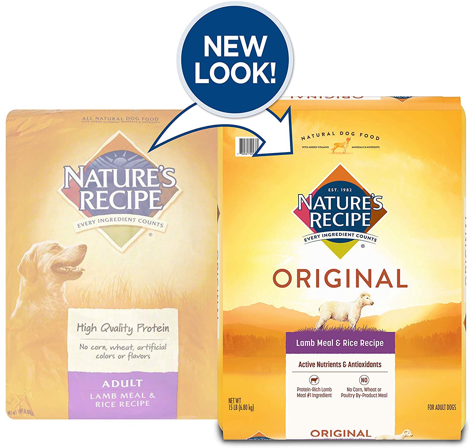 slide 3 of 5, Nature's Recipe Lamb Meal & Rice Recipe Dry Dog Food for Adult Dogs, 15 Pounds, 15 lb