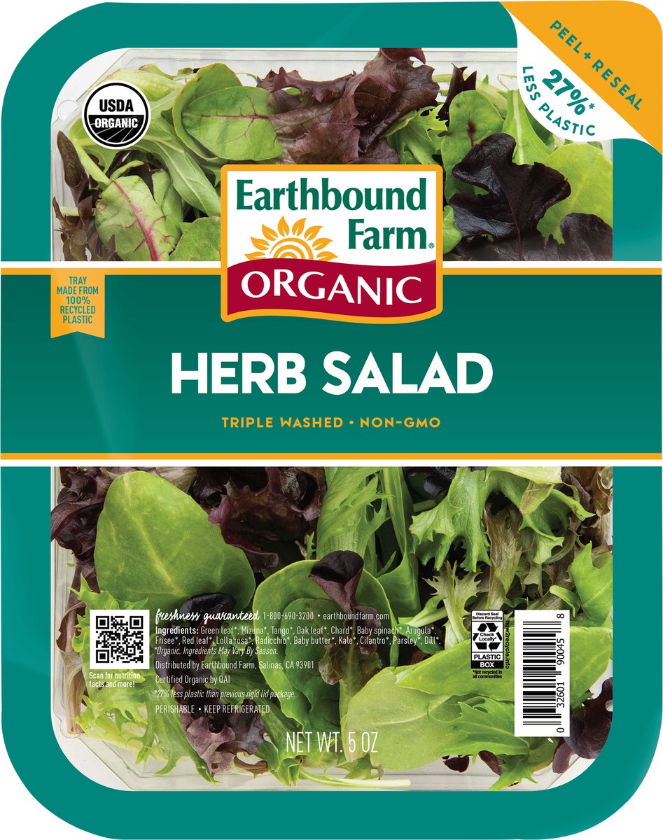 slide 3 of 3, Earthbound Farm Organic Herb Salad, 5 oz