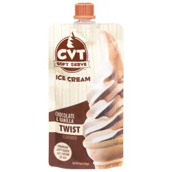 CVT Soft Serve Chocolate & Vanilla Twist Flavored Ice Cream 6 oz