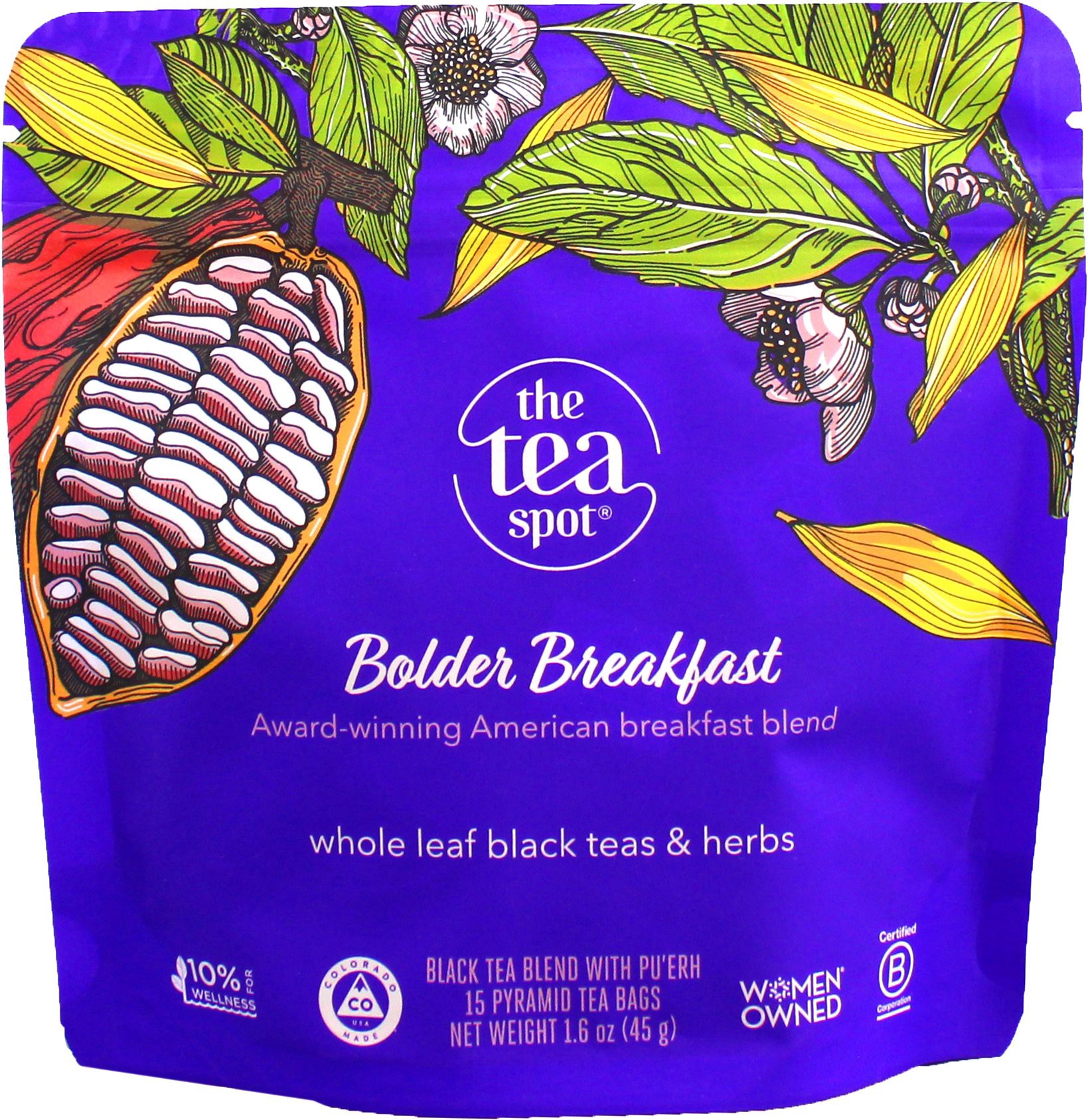 slide 1 of 1, The Tea Spot Bolder Breakfast Tea, 15 ct