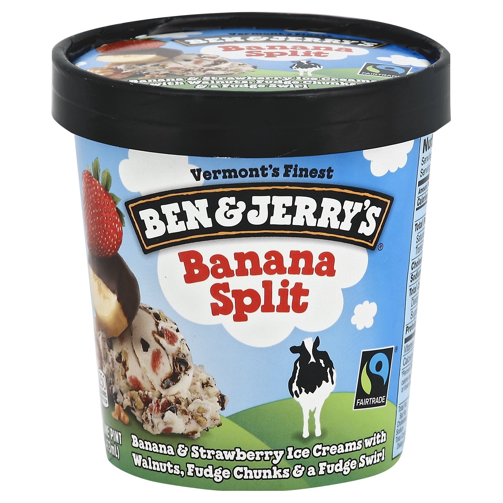 slide 1 of 2, Ben & Jerry's Banana Split Ice Cream, 1 pint