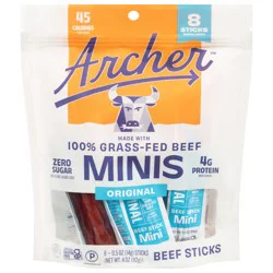 Country Archer Original Beef Mini Stick Bag - 8 count, 4 oz