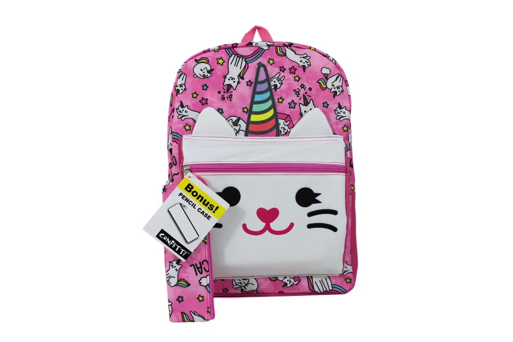 slide 1 of 2, Cudlie Backpack & Pencil Case Set - So Meow-Gical, 1 ct