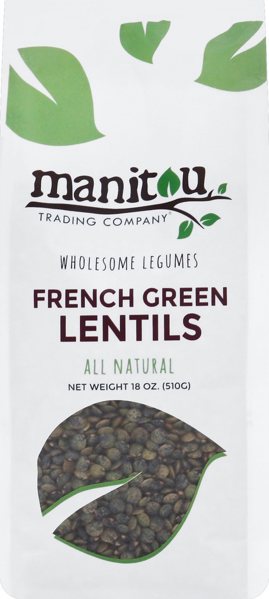 slide 3 of 5, Manitou Trading Company French Green Lentils, 18 oz