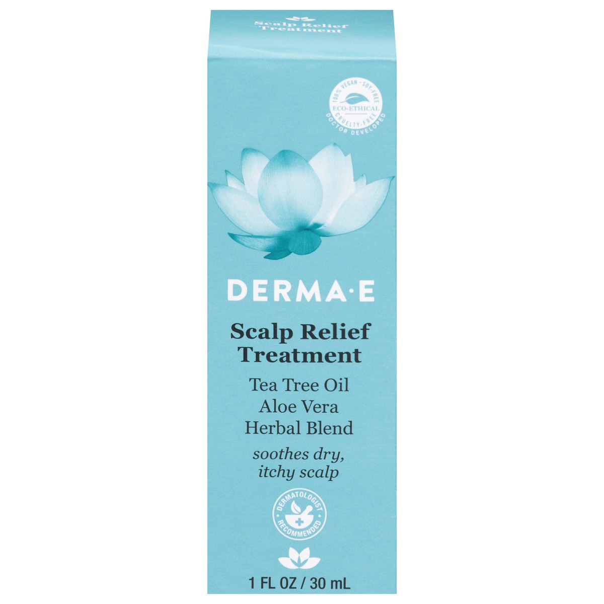 slide 1 of 9, Derma E Scalp Relief Treatment 1 fl oz, 1 fl oz
