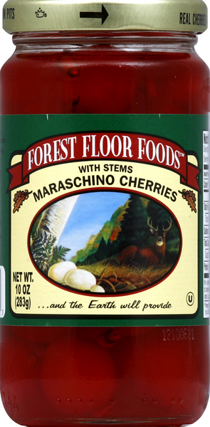 slide 1 of 1, Forest Floor Foods Marschino Cherries, 10 oz