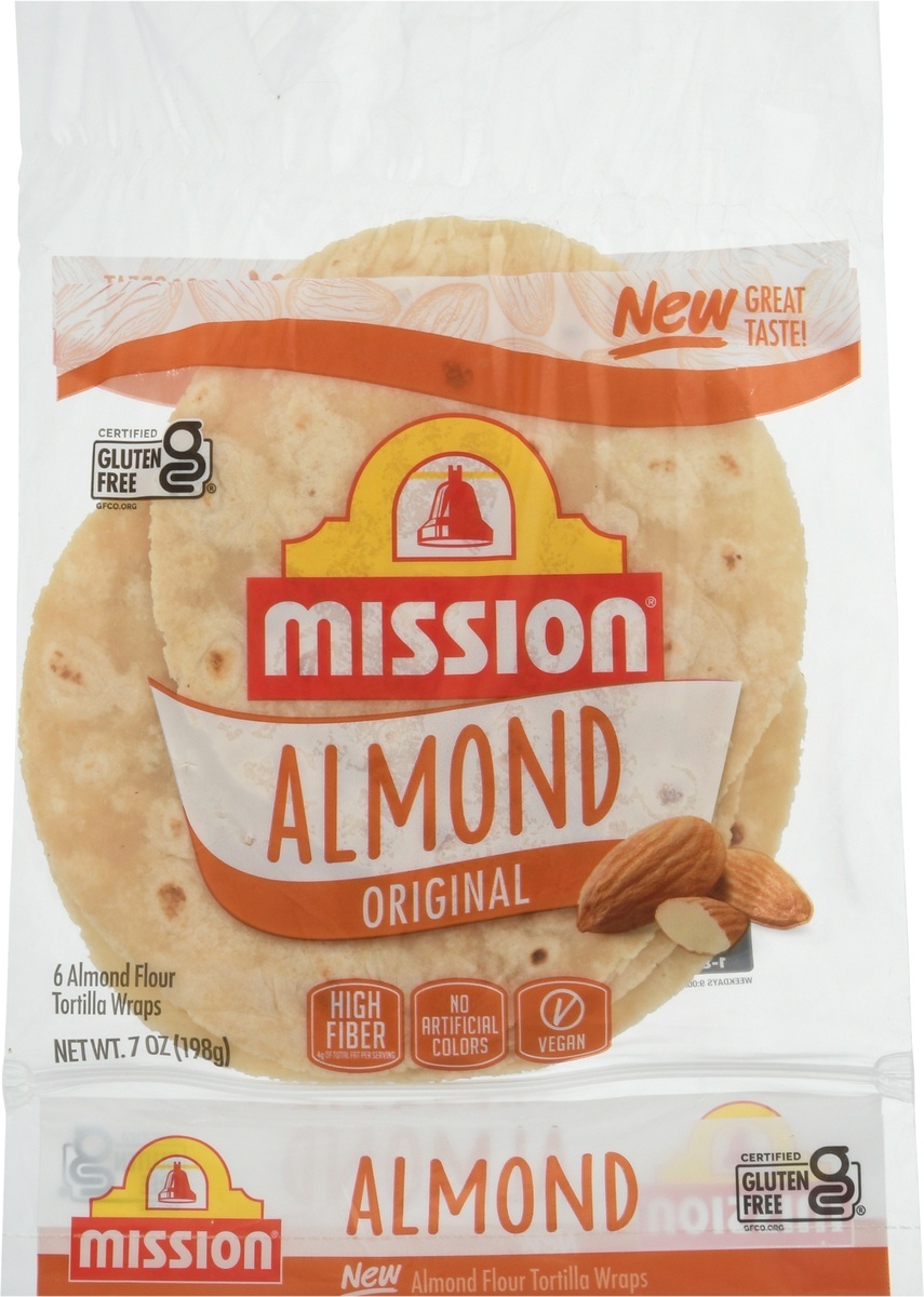 slide 5 of 9, Mission Gluten Free Almond Flour Tortilla Wraps, 6 ct; 7 oz
