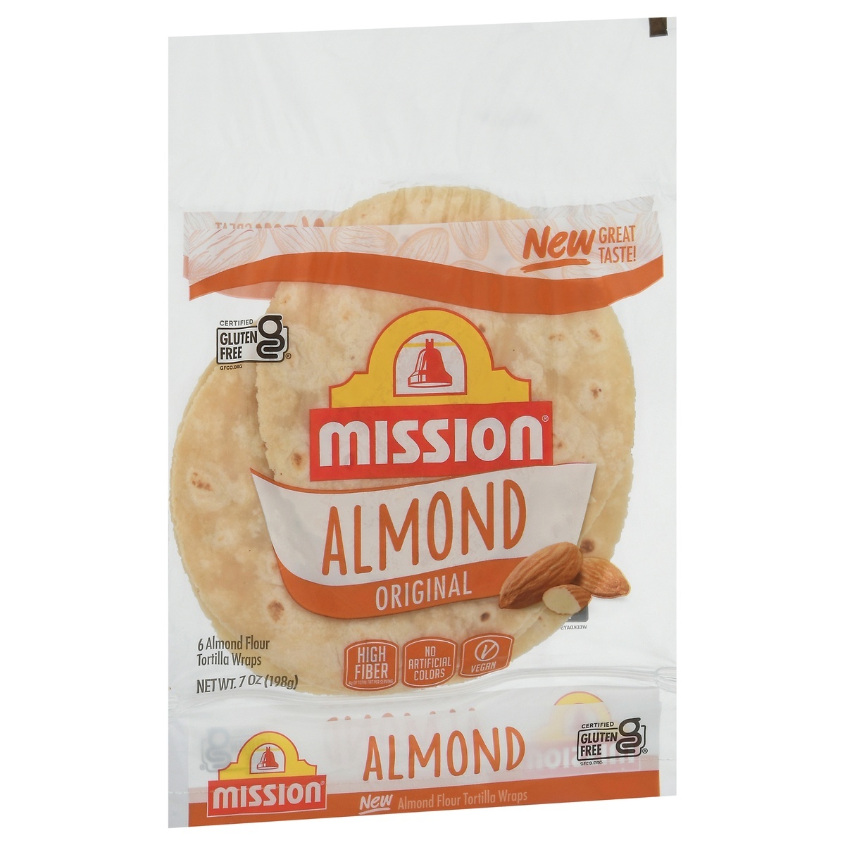 slide 8 of 9, Mission Gluten Free Almond Flour Tortilla Wraps, 6 ct; 7 oz