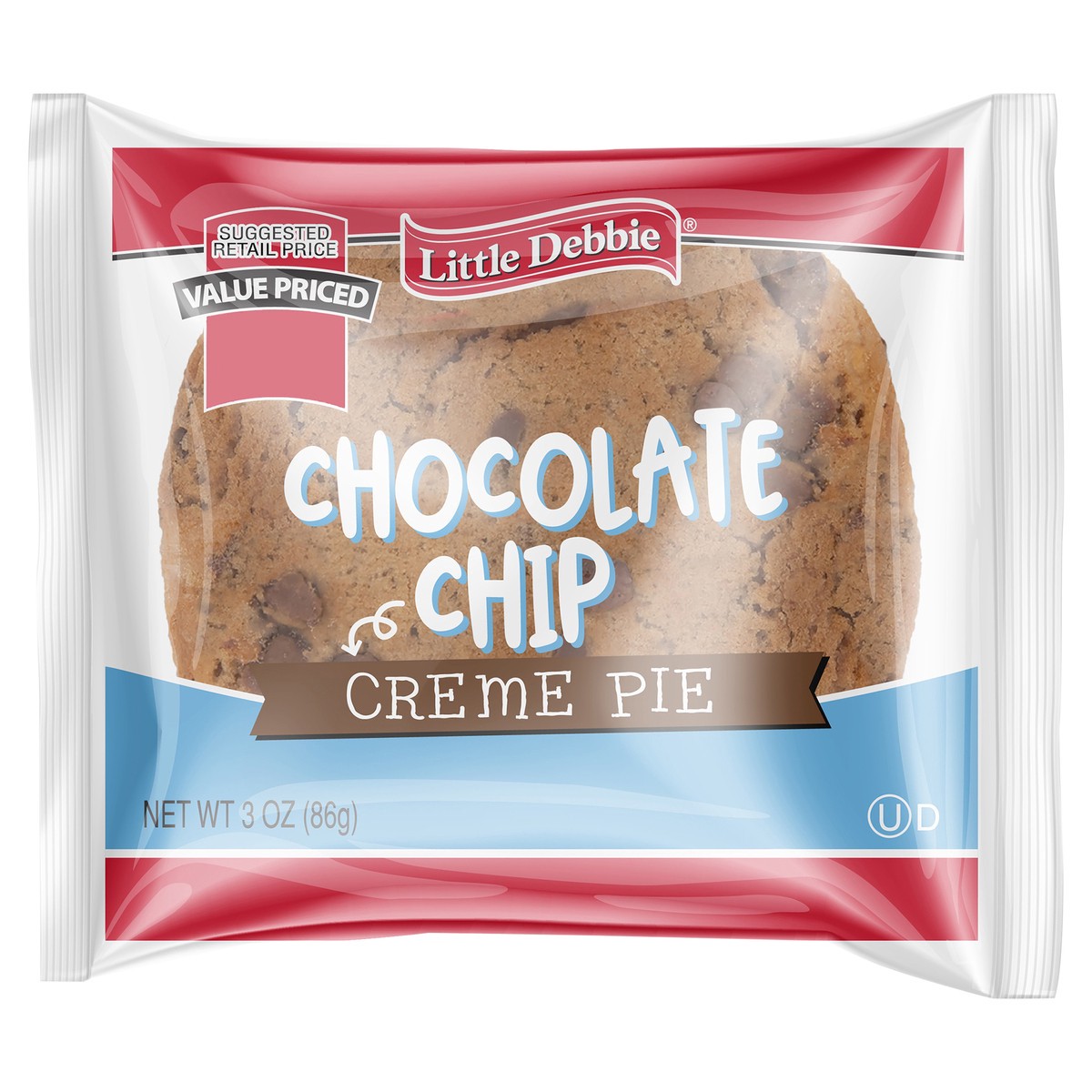 slide 1 of 12, Little Debbie Snack Cakes, Little Debbie Snack Chocolate Chip Creme Pie, 3 oz