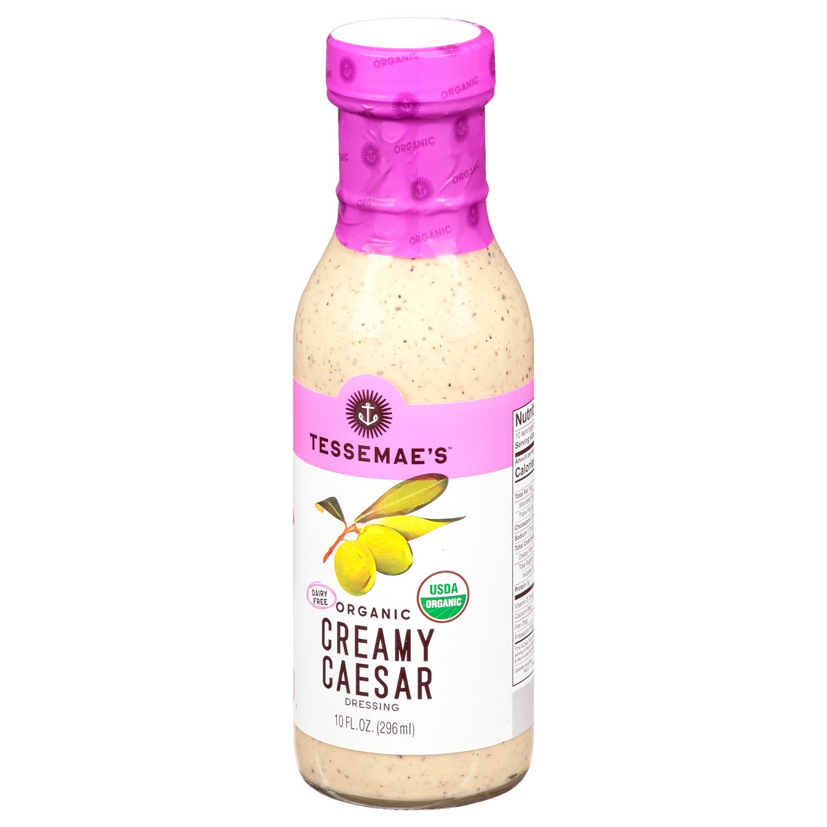 slide 12 of 12, Tessemae's Organic Creamy Caesar Dressing 10 oz, 10 oz