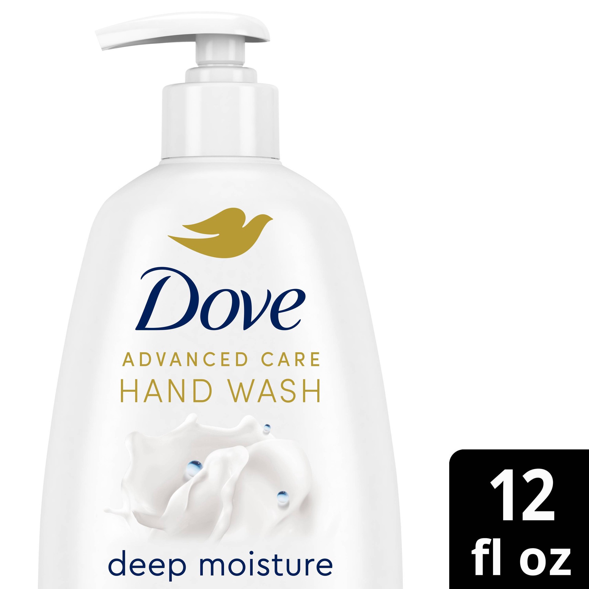 slide 1 of 5, Dove Advanced Care Deep Moisture Hand Wash, 12 oz
