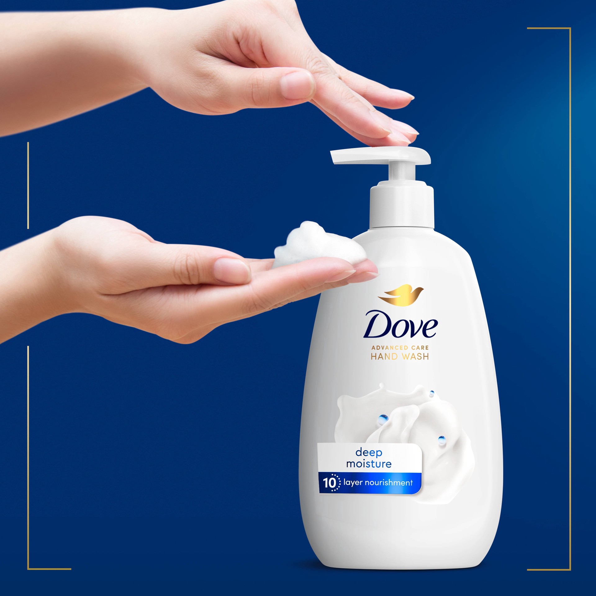slide 2 of 5, Dove Advanced Care Deep Moisture Hand Wash, 12 oz