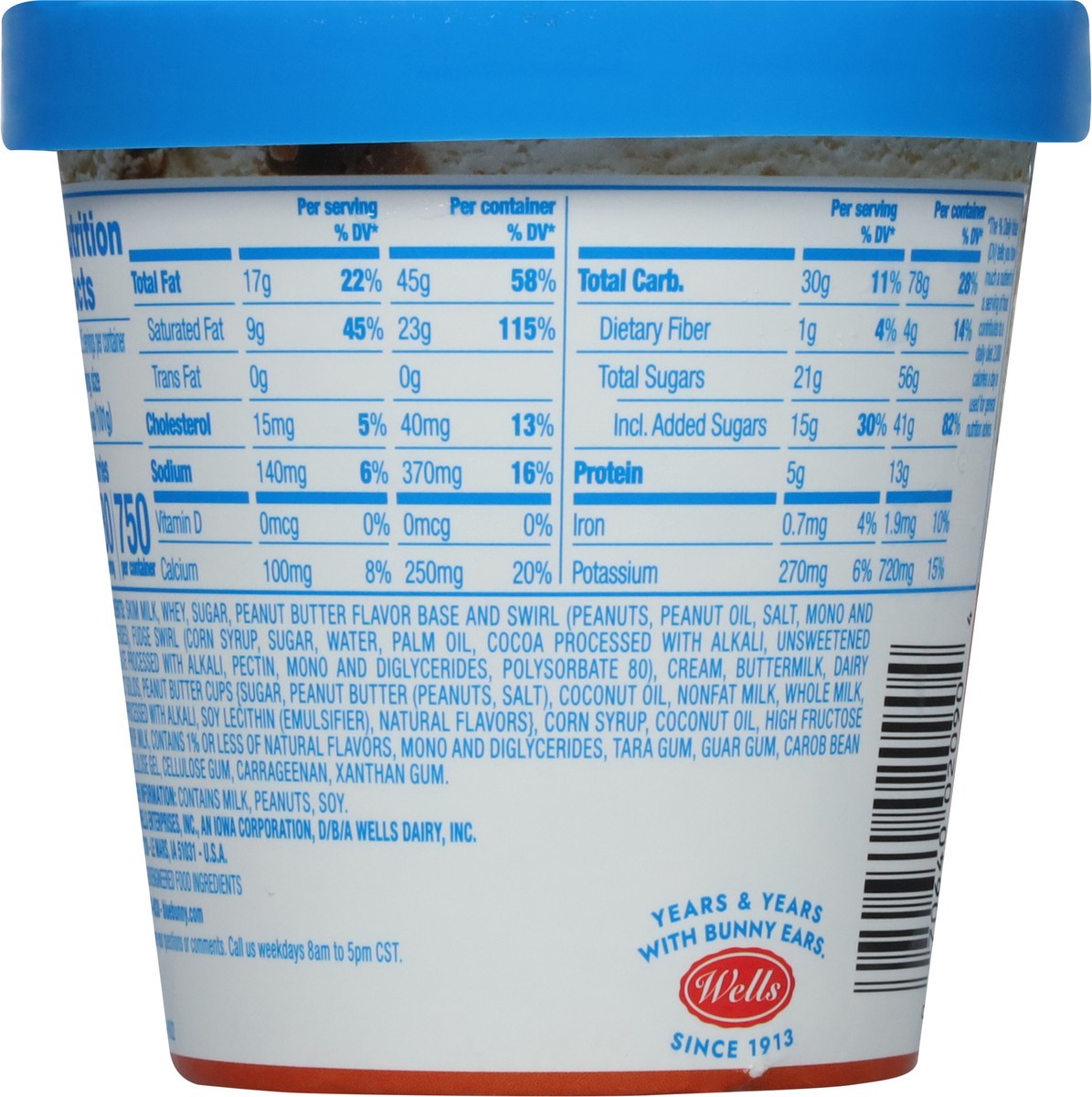 slide 6 of 9, Blue Bunny Peanut Butter Party Frozen Dessert, 14 fl oz, 14 fl oz