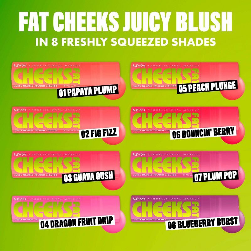 slide 2 of 10, NYX Professional Makeup Fat Cheeks Blush Papaya Plump, 0.27 oz