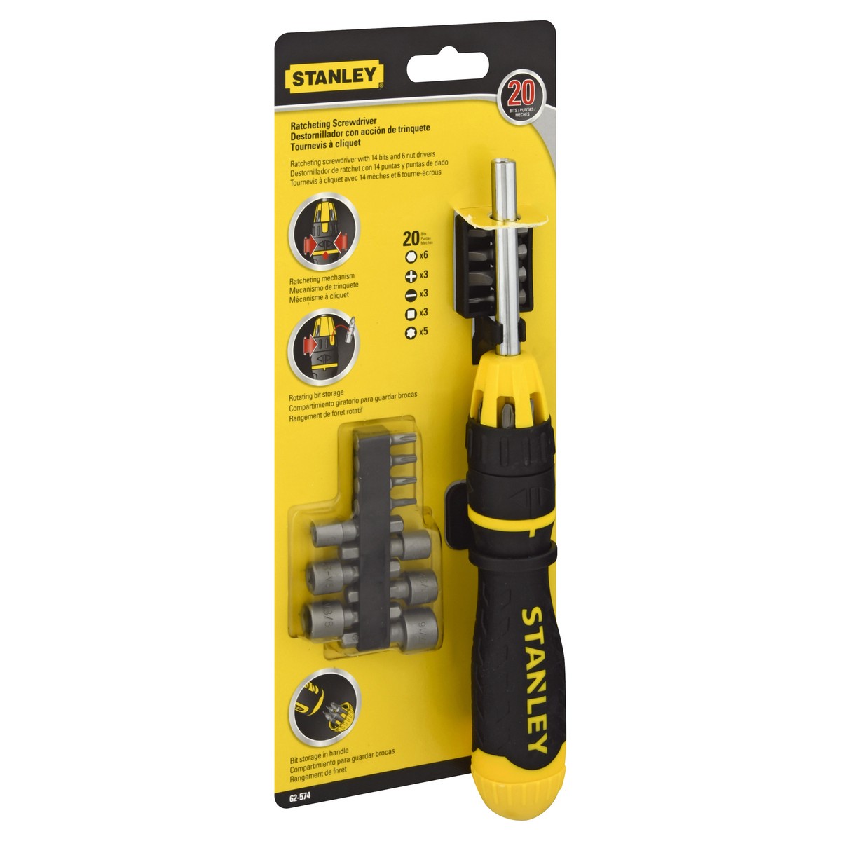 slide 9 of 9, Stanley Multibit Ratcheting Screwdriver Set, 1 ct