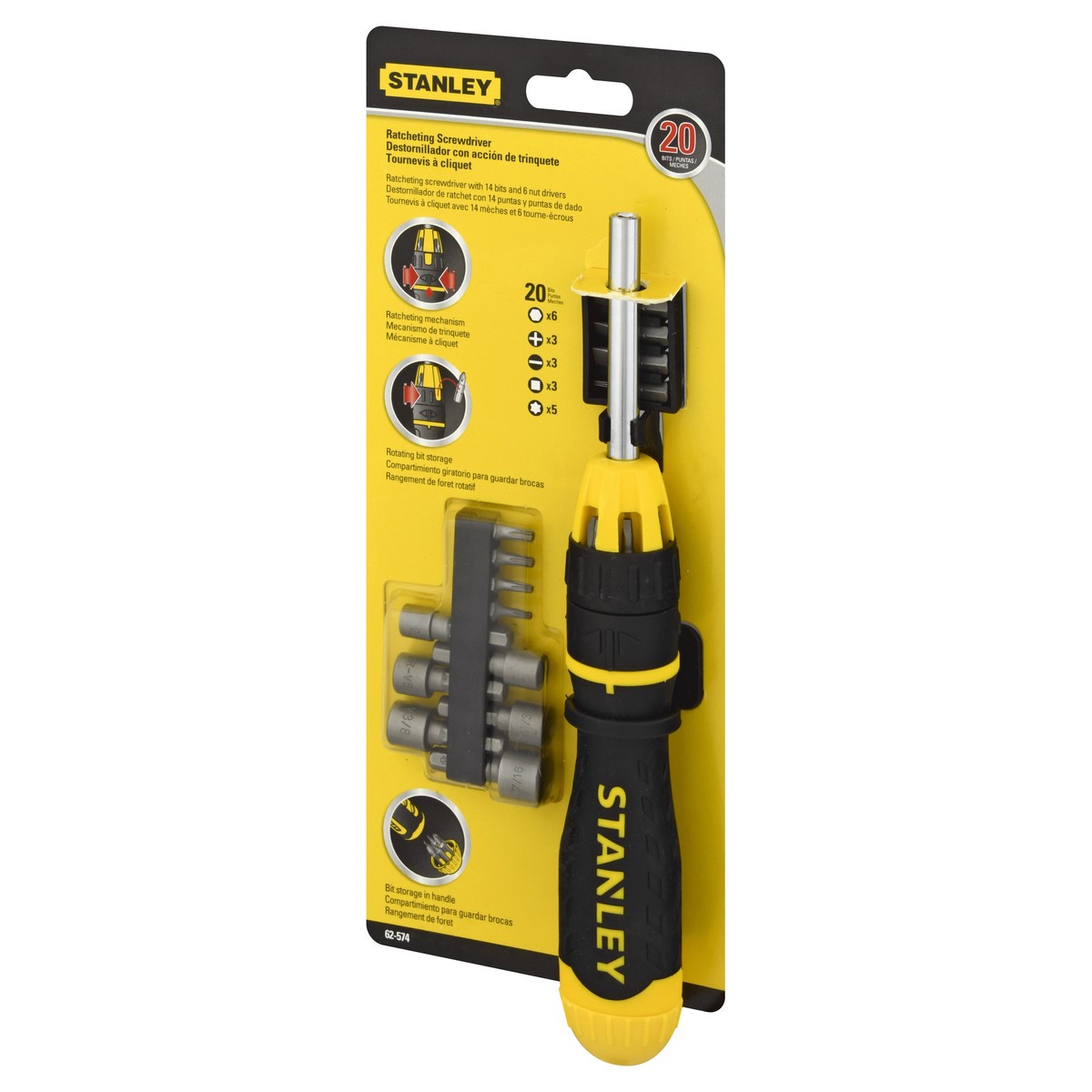 slide 8 of 9, Stanley Multibit Ratcheting Screwdriver Set, 1 ct