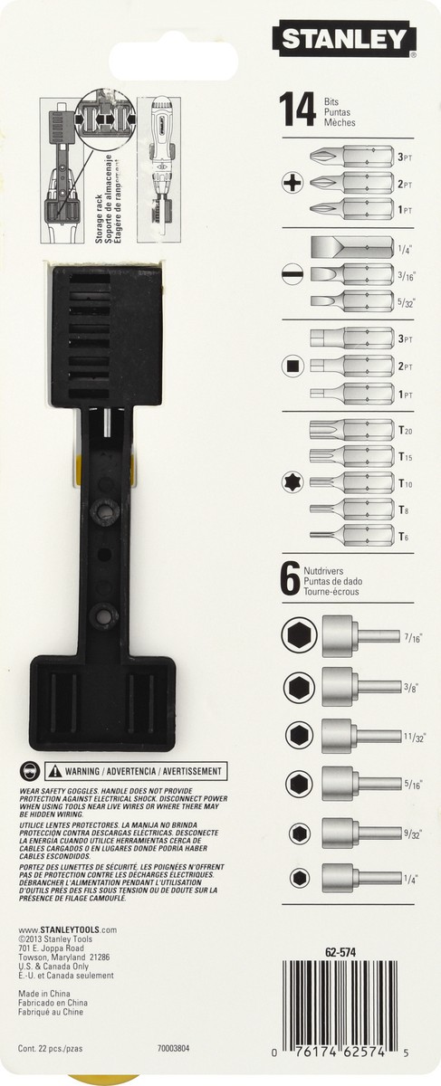 slide 5 of 9, Stanley Multibit Ratcheting Screwdriver Set, 1 ct