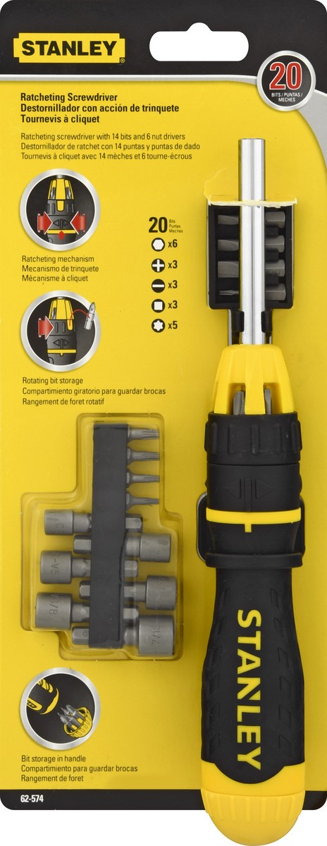 slide 1 of 9, Stanley Multibit Ratcheting Screwdriver Set, 1 ct