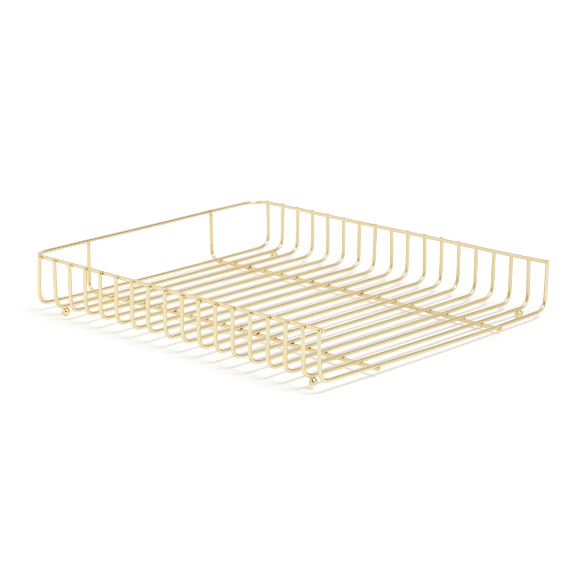 slide 3 of 9, U BRANDS UBrands Bent Wire Paper Tray - Gold, 1 ct