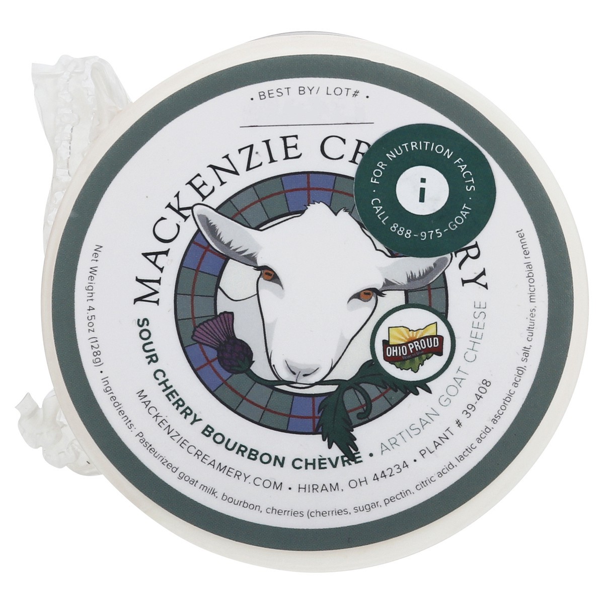 slide 8 of 12, Mackenzie Creamery Artisan Sour Cherry Bourbon Cherve Goat Cheese 4.5 oz, 4.5 oz