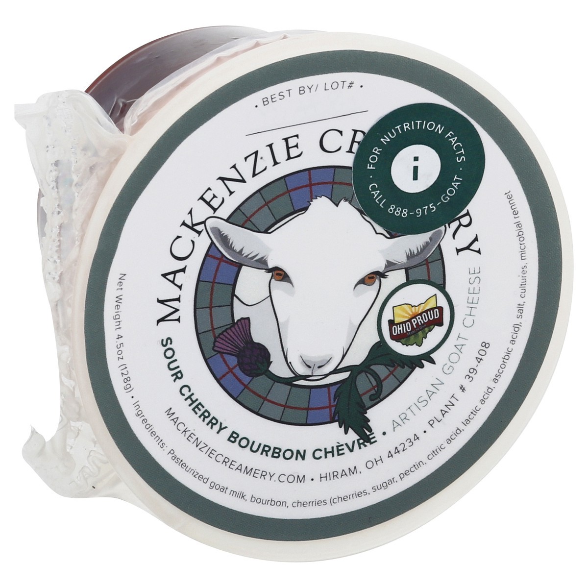 slide 9 of 12, Mackenzie Creamery Artisan Sour Cherry Bourbon Cherve Goat Cheese 4.5 oz, 4.5 oz