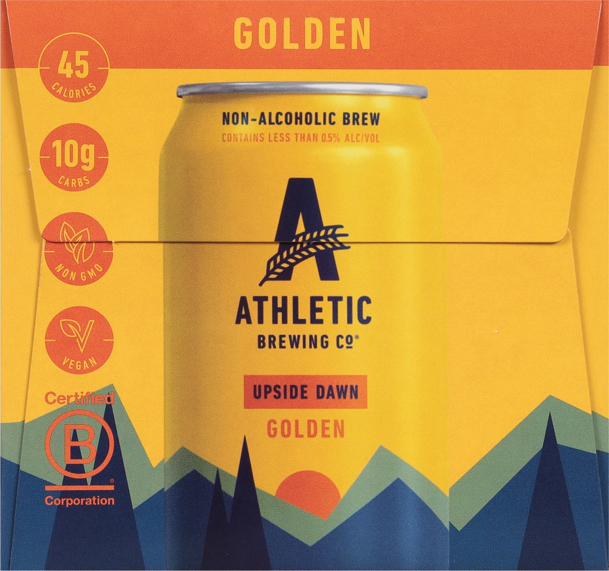 slide 9 of 9, Athletic Brewing Beer, Golden, Upside Dawn, 6 Pack, 6 ct; 12 oz