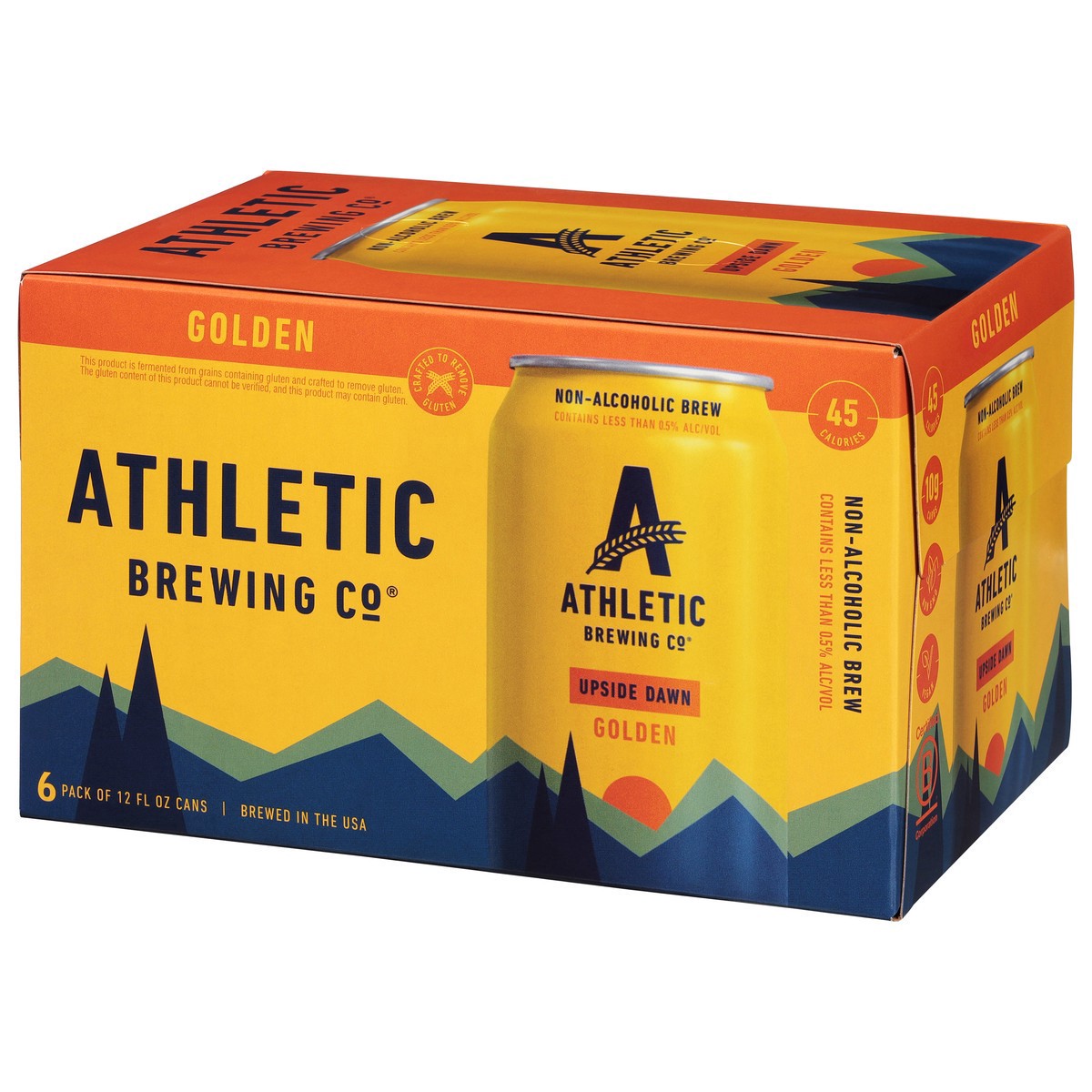 slide 7 of 9, Athletic Brewing Beer, Golden, Upside Dawn, 6 Pack, 6 ct; 12 oz