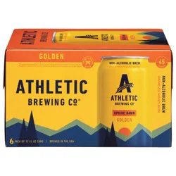 Athletic Brewing Beer, Golden, Upside Dawn, 6 Pack