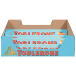 TOBLERONE Milk Chocolate Bar with Salted Caramelized Almonds and Honey and Almond Nougat, 3.52 oz