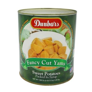 slide 1 of 1, Dunbar's Fancy Cut Yams In Syrup, 108 oz