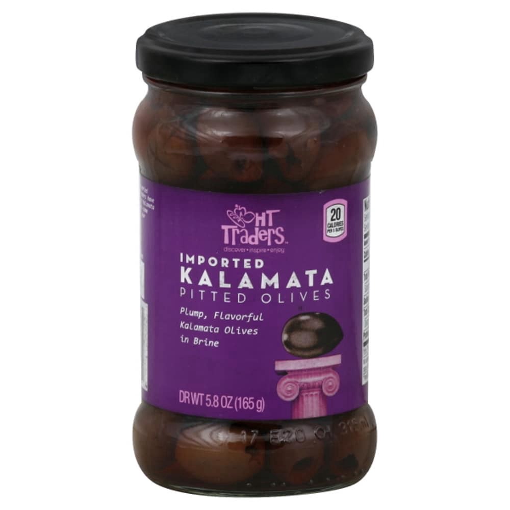 slide 1 of 1, Harris Teeter Traders Olives - Kalamata Pitted, 5.8 oz