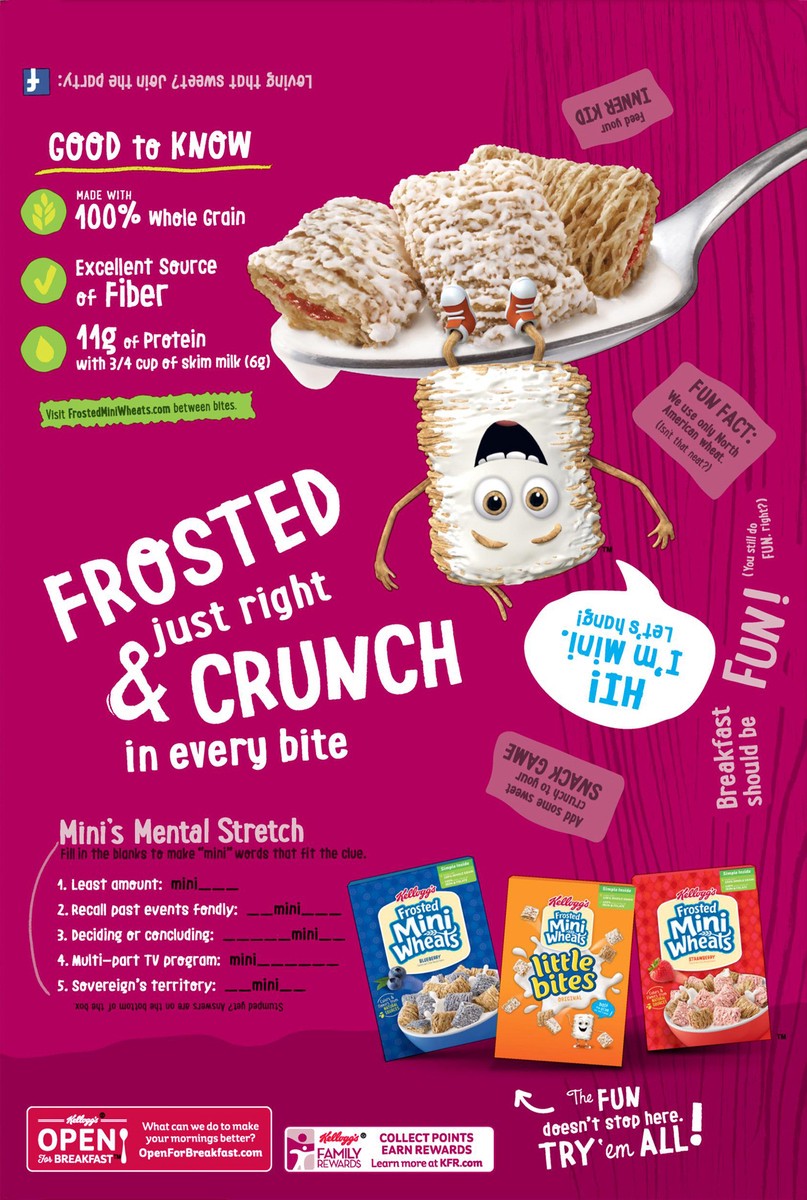 slide 8 of 10, Frosted Mini-Wheats Whole Grain Raspberry Cereal 15.6 oz, 15.6 oz