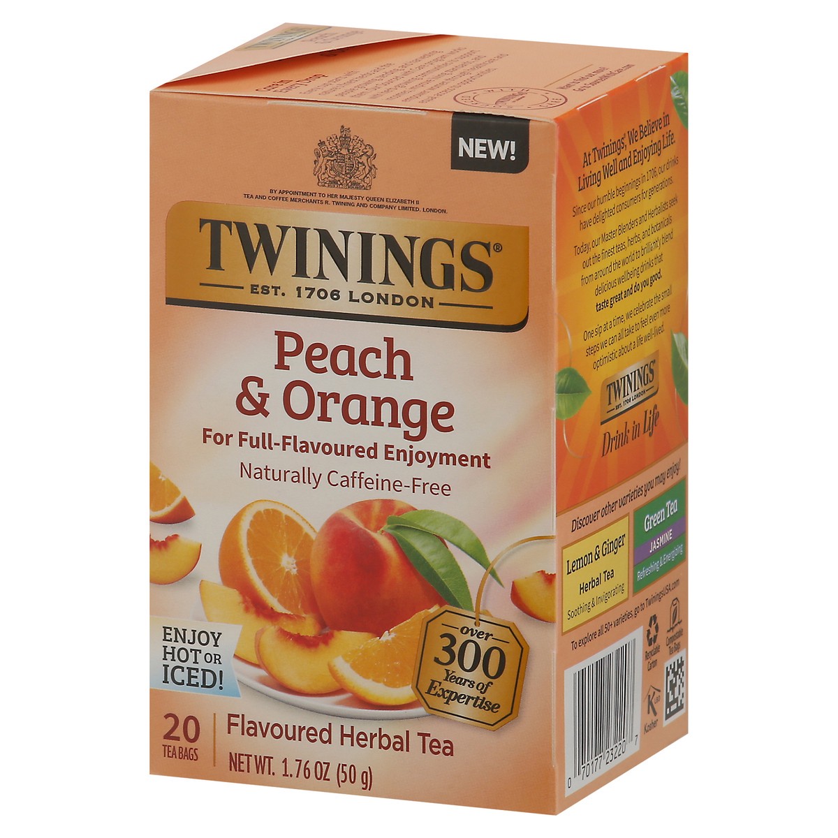 slide 2 of 9, Twinings Peach & Orange Herbal Tea 20 Tea Bags - 20 ct, 20 ct