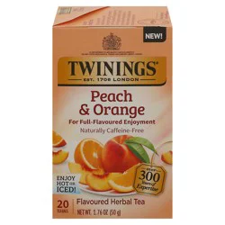 Twinings Peach & Orange Herbal Tea 20 Tea Bags - 20 ct